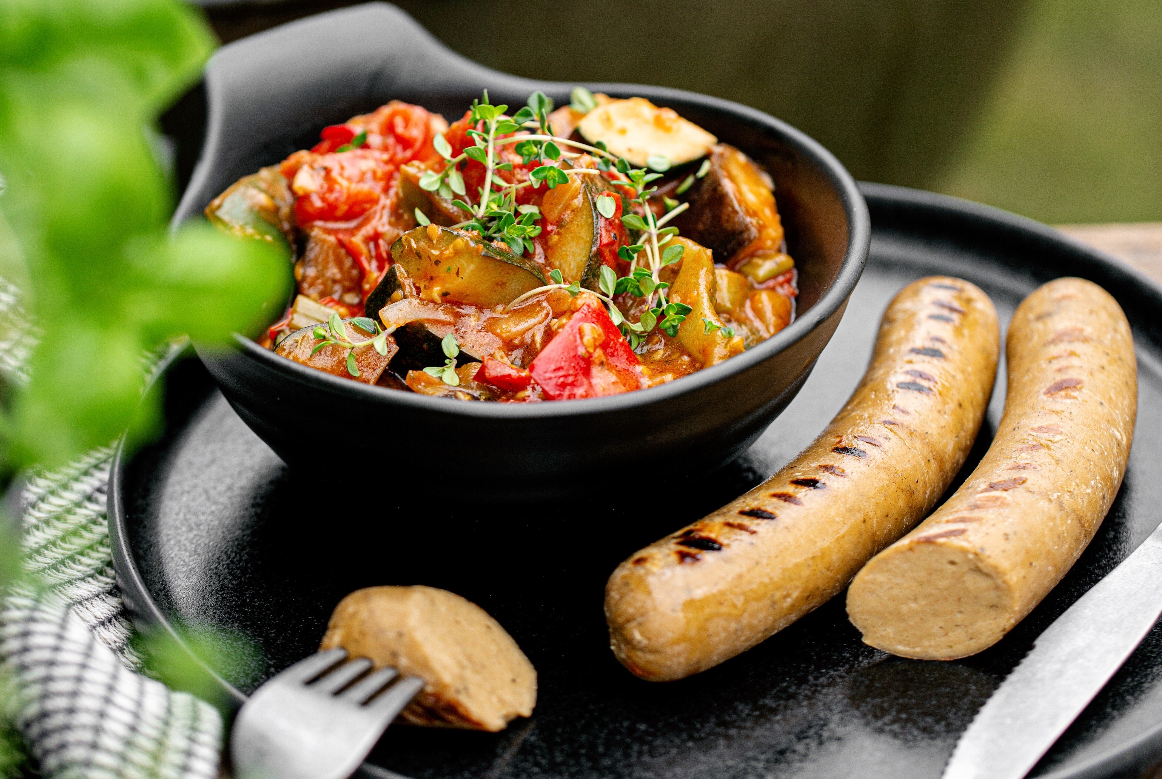 Vegane Bratwurst Mit Ratatouille Gem Se