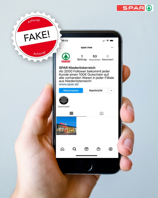 Fake Instagram Profil SPAR